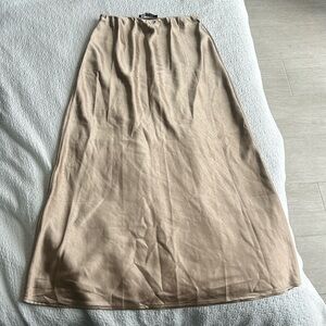 Mango Size Small Gold Maxi Skirt